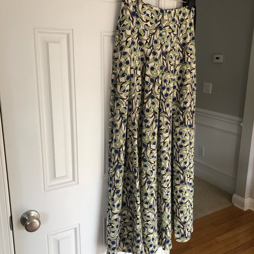 ME+EM Floral Maxi Skirt in Cream and Blue - Picture 8 of 13
